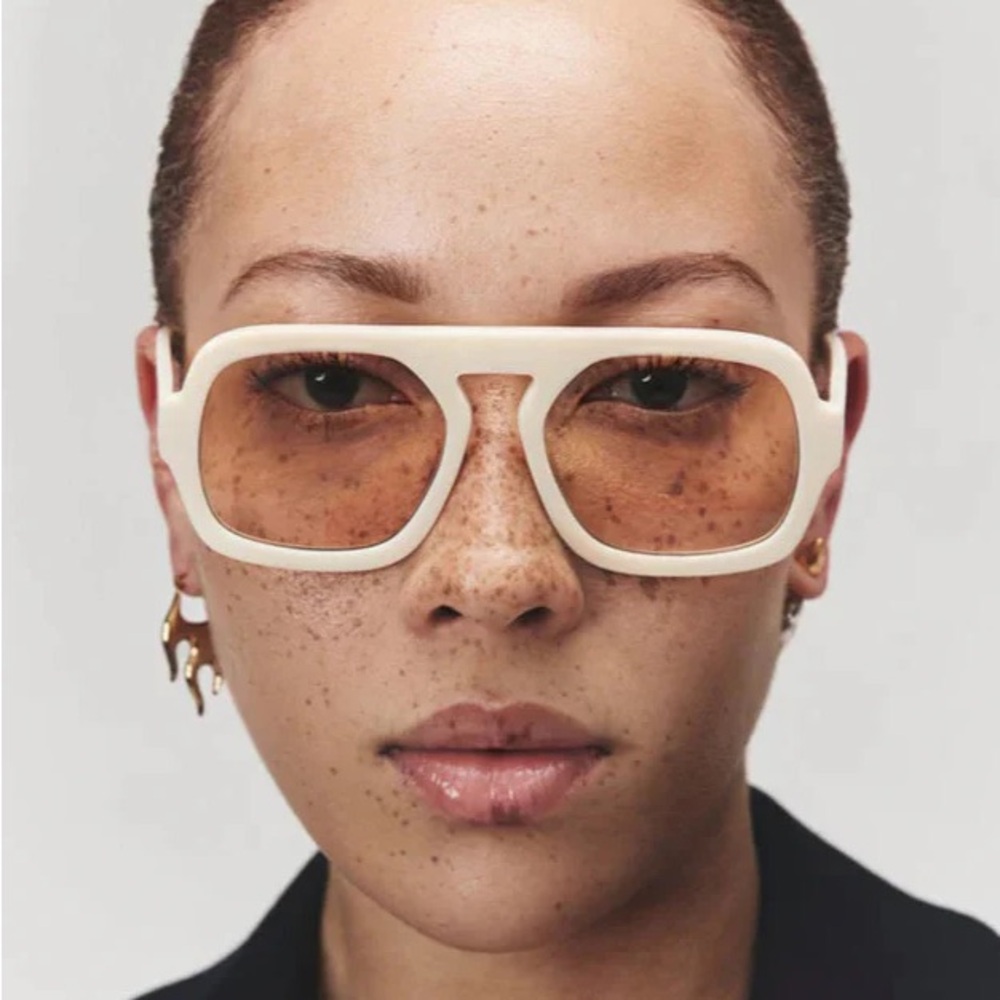 Elisa Johnson Jane Ivory Cream Sunglasses